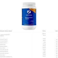 Whey Protein Lakprovit Nutrinovex 650gr Chocolate aminoácidos, vitaminas y minerales