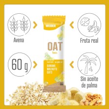 Barrita avena Weider Oat Bar 60g plátano y nueces