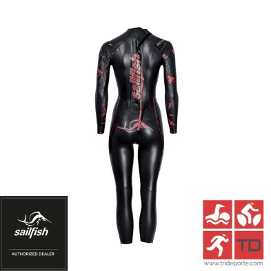 Neopreno Sailfish Attack 8 mujer negro y rojo