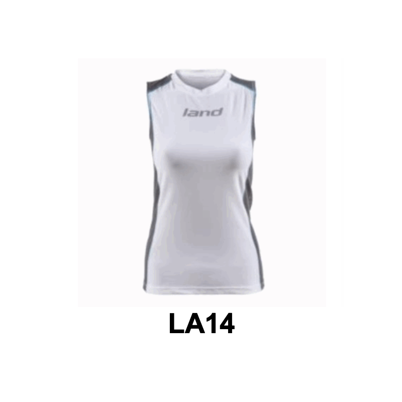 Camiseta Dust sin mangas Lady pro mujer LAND blanca/gris