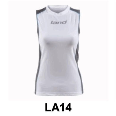 Camiseta Dust sin mangas Lady pro mujer LAND blanca/gris Camiseta Dust sin mangas Lady pro mujer LAND blanca/gris