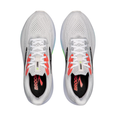 Zapatillas Ghost 17 hombre Brooks White/ Pink Clay/ Gecko par