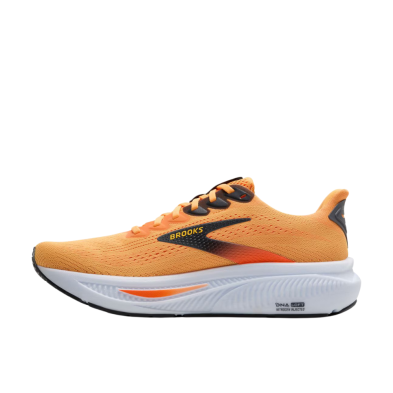 Zapatillas Ghost 17 Brooks hombre Blazing Orange/ Yellow/ Ebony perfil logo