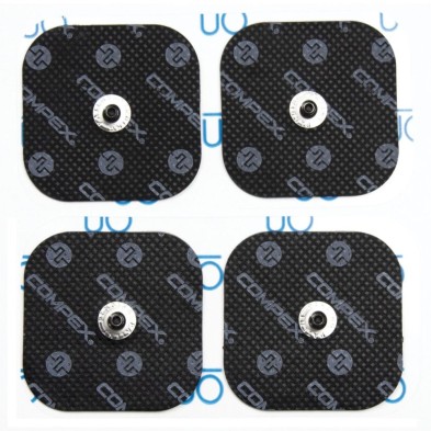 Compex Electrodos pequeños 1-Snap bolsa 4 unidades 50x50mm