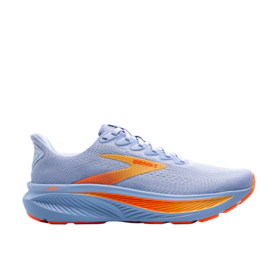 Zapatillas Ghost 17 mujer brooks azul blanco naranja logo
