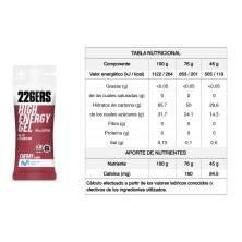 226ers High Energy Gel XS 45g Cereza con cafeína