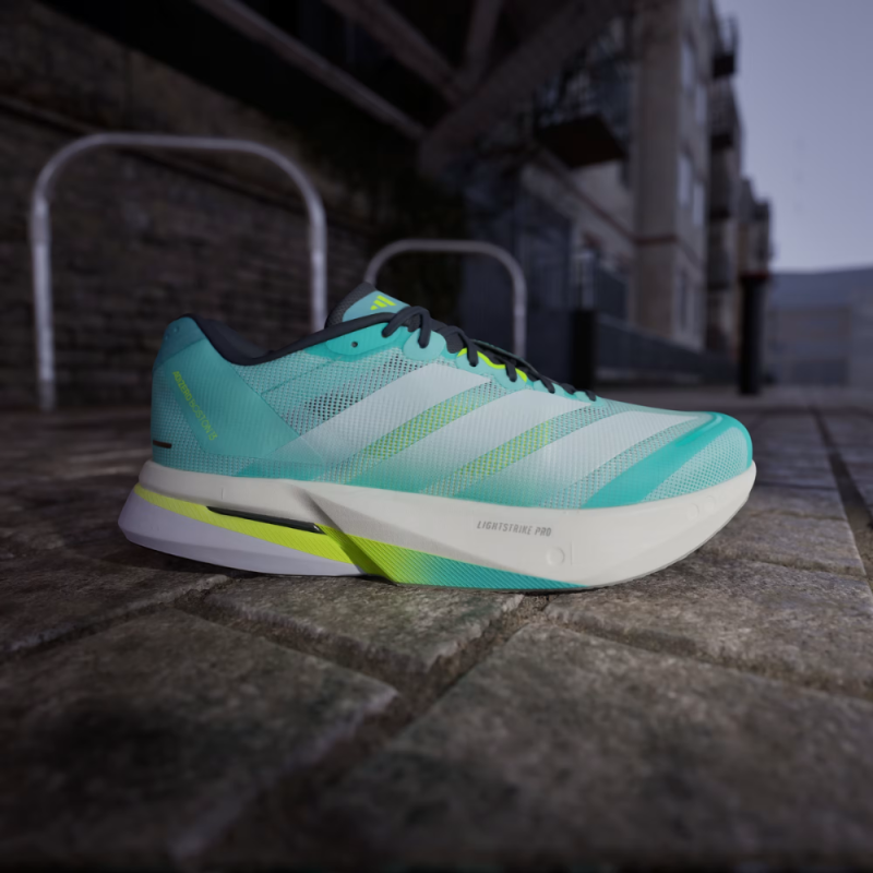 Zapatillas Adidas Adizero Boston 13 Hombre Flash Aqua / Cloud White / Lucid Lemon