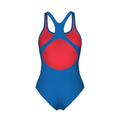 Bañador de natación Arena Team Swim Pro Solid Blue River espalda