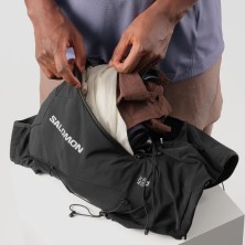 Chaleco Salomon Adv Skin 12 +2 Soft Flask Black mochila running para distancias largas