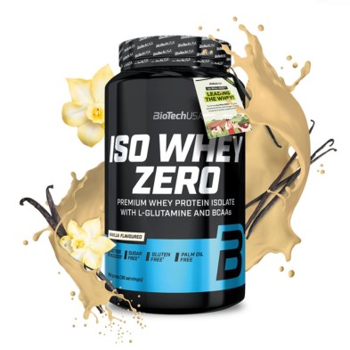 Biotech Iso Whey Zero Lactose Reduced proteína en polvo 908gr. Vainilla aislado de proteina de suero