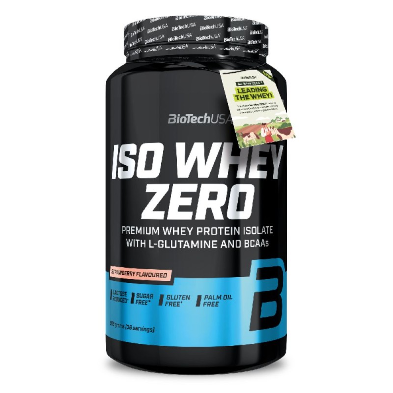 Biotech Iso Whey Zero Lactose Reduced proteína en polvo 908gr. fresa strawberry