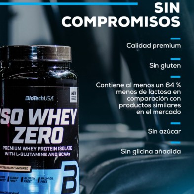 Biotech Iso Whey Zero Lactose Reduced proteína en polvo formatos