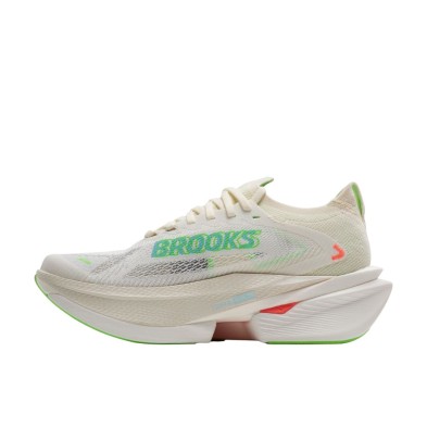Zapatillas Brooks Hyperion Max 3 Mujer Coconut/ Green Gecko/ Pink Clay máxima amortiguación