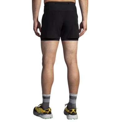 Short Brooks High Point 5" 2 en 1 2.0 hombre Black ideal para trail