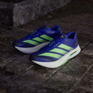 Zapatillas Adidas Adizero Boston 13 Hombre Lucid Blue/ Lime Burst/ Core Black par