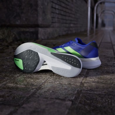 Zapatillas Adidas Adizero Boston 13 Hombre Lucid Blue/ Lime Burst/ Core Black suela Lighttraxion Continental