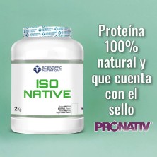 Iso Native Scientiffic Nutrition Proteina en polvo 2kg Neutro con sello Pronativ