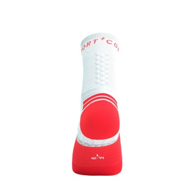 Calcetines Compressport PRO Marathon V2.0 Fluo Red/ White puntos 3D antideslizantes