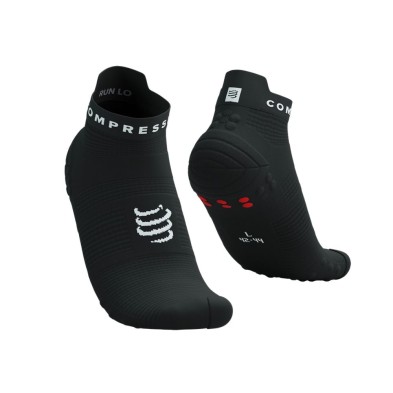 Calcetines Compressport Pro Racing V4.0 Run Low negro blanco