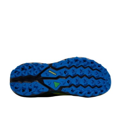 Zapatillas trail Brooks Cascadia 19 hombre Sunny Lime/ Black/ Blue suela con tracción integral