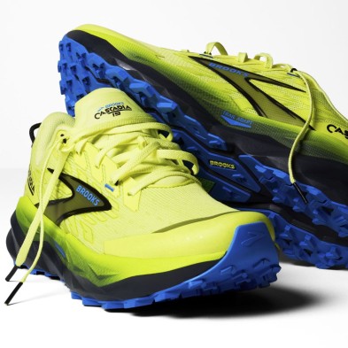 Zapatillas trail Brooks Cascadia 19 hombre amarillo azul
