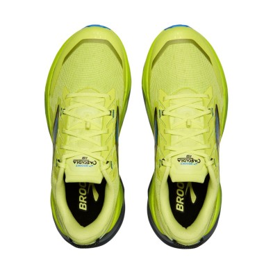 Zapatillas trail Brooks Cascadia 19 hombre Sunny Lime/ Black/ Blue par para cualquier camino