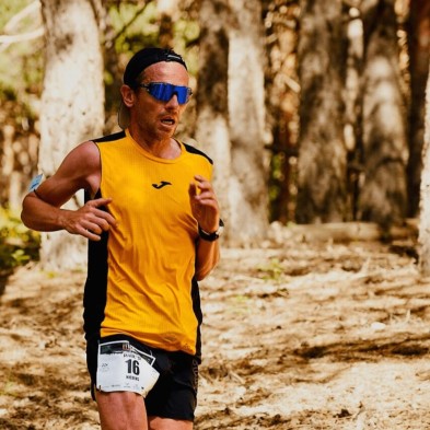 Gafas de running Eassun Armour montura negra brillante con cristal Azul revo