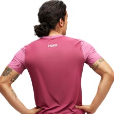 Camiseta M/corta Hoka Airolite Run hombre Beet Root