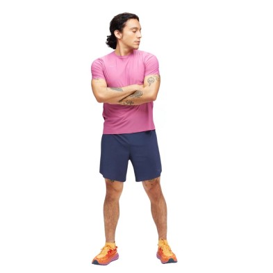 Hoka camiseta para correr aerolite para hombre color remolacha