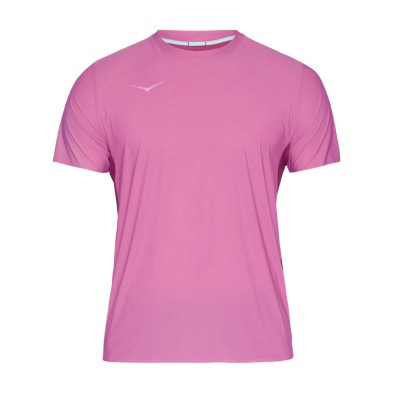 Camiseta M/corta Hoka Airolite Run hombre Beet Root