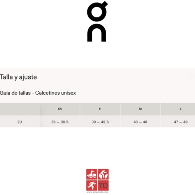 tallaje on running calcetines unisex