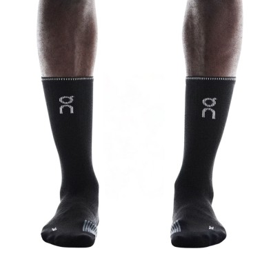 Calcetines On Running Performance Run Sock High Black/ Eclipse transpirabilidad