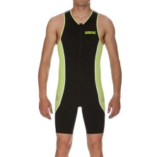 Tritraje Arena Powerskin Trisuit ST Front Zip Black/ Pea Green