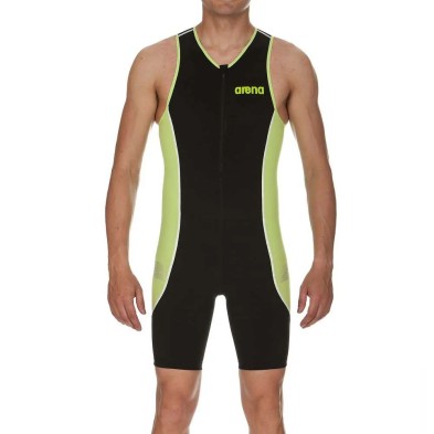 Tritraje Arena Powerskin Trisuit ST Front Zip Black/ Pea Green