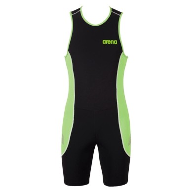 Tritraje Arena Powerskin Trisuit ST Front Zip Black/ Pea Green