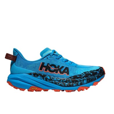 Zapatillas Hoka Speedgoat 6 Mujer azul negro naranja tracción y agarre