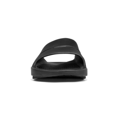 Sandalias OOFOS OOAHH Recovery Unisex negra delante