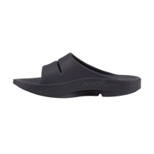 Sandalias Oofos Ooahh Recovery Sport Negro Mate perfil