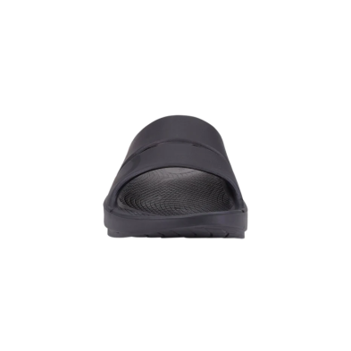 Sandalias Oofos Ooahh Recovery Sport Negro Mate delante