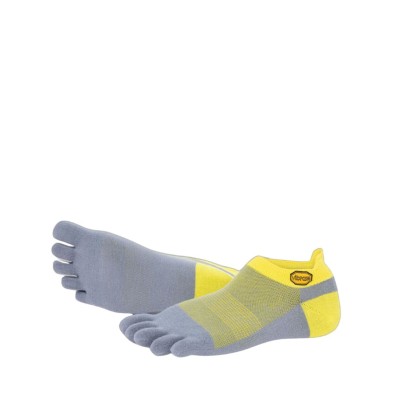 calcetines Vibram five fingers Athletic No Show amarillo y gris