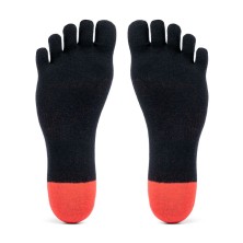 Calcetines Vibram 5TOE Athletic No Show Dark Grey-Red Black planta del pie