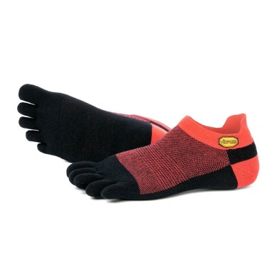Calcetines Vibram 5dedos Athletic No Show Red Black par