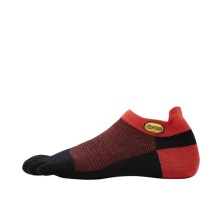 Calcetines Vibram 5TOE Athletic No Show Dark Grey-Red Black