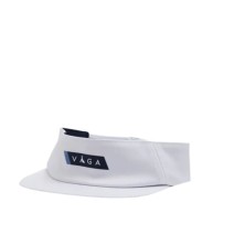 Gorra Running Vaga Feather Racing Visor White/ Navy Blue ultraligera para ejercicios de alta intensidad