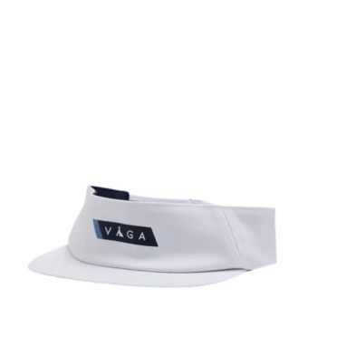 Gorra Running Vaga Feather Racing Visor White/ Navy Blue ultraligera para ejercicios de alta intensidad