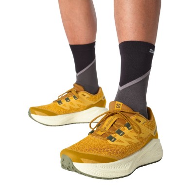 Zapatillas Salomon Aero Glide 3 Grvl hombre Spicy Mustard/ Vanilla Ice/ Deep Lichen Green para aventurarte en terrenos pisteros