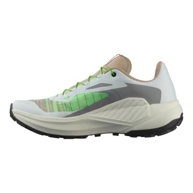 Zapatillas Salomon Genesis hombre White/ Oxford Tan/ Green Gecko ideal para senderos
