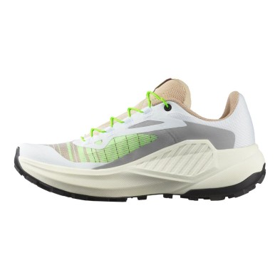Zapatillas Salomon Genesis mujer White/ Oxford Tan/ Green Gecko perfectas para los senderos