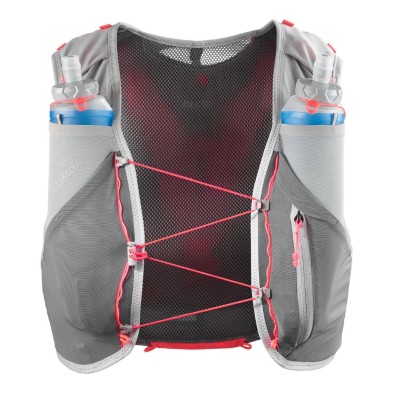 Chaleco Salomon Adv Skin 5 +2 Soft Flask Castelrock/ Alloy/ Neon Flame