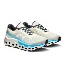 Zapatillas On Running Cloudmonster 2 mujer crema turquesa